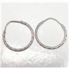 Image 1 : 10K White Gold Hoop Earrings, Suggested Retail Value $140