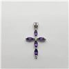 Image 1 : Silver Amethyst(0.3ct) Pendant, Suggested Retail Value $50