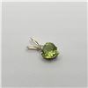 Image 2 : 14K Yellow Gold Peridot(0.4ct) Diamond(0.01ct) Pendant (~weight 0.4g), Made in Canada, Suggested Ret