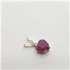 Image 2 : 14K Yellow Gold Ruby(0.4ct) Diamond(0.01ct) Pendant (~weight 0.4g), Made in Canada, Suggested Retail