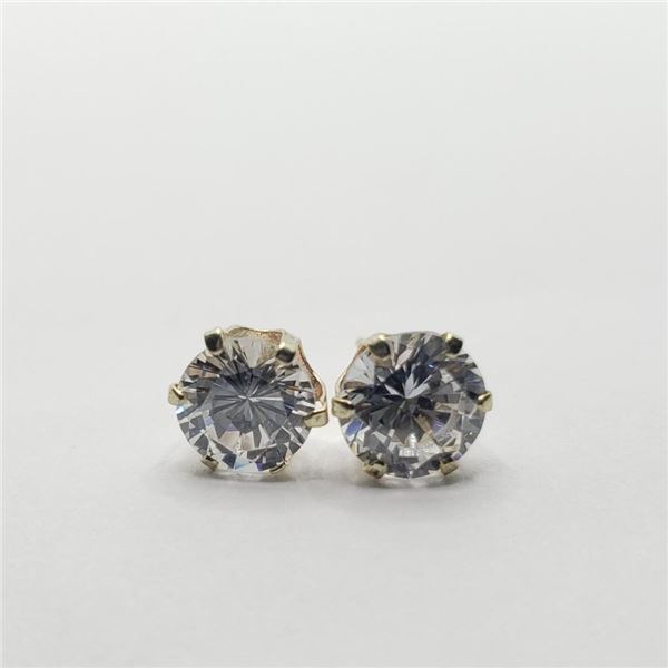 10K Yellow Gold Cz Earrings, Suggested Retail Value $150