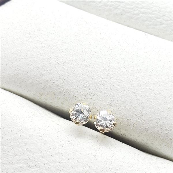 14K Yellow Gold Cubic Zirconia Nosepin, Made in Canada, Suggested Retail Value $80