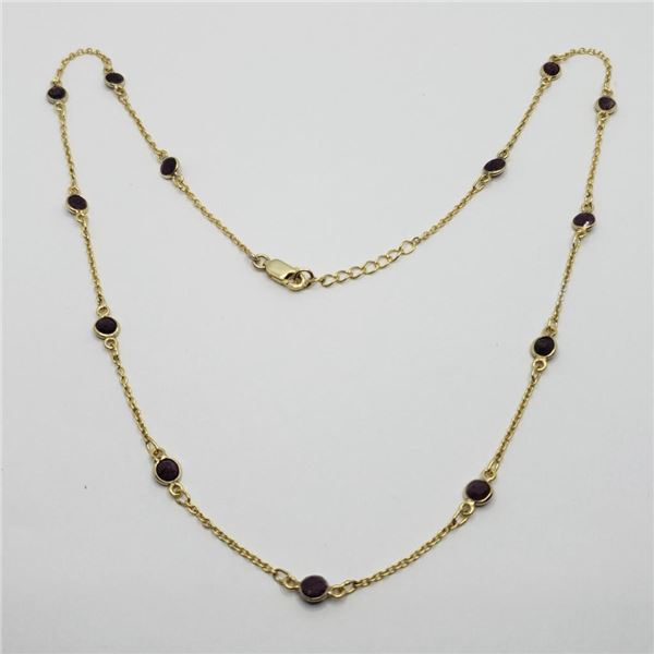 Silver Ruby 20" Necklace (~weight 4.26g), Suggested Retail Value $150