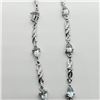 Image 2 : Silver Blue Topaz And Small Diamond 7"(2ct) Bracelet (~weight 4.75g), Suggested Retail Value $200