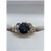 Image 1 : Ladies Gemstone Ring with side CZ Stones- Size 7