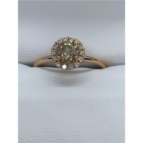 14KT Rose Gold Round Cut Ring (0.84ct) Size 7 ~ Estimated Retail Value $9,800