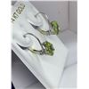 Image 3 : 14KT White Gold Genuine Peridot Olive Green Earrings~ Estimated Retail Value $1,750