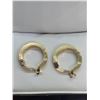 Image 2 : Multi Stone 14K GP Hoop Earrings