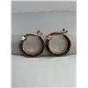 Image 3 : Multi Stone 14K GP Hoop Earrings