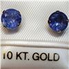 Image 1 : 10K Yellow Gold Tanzanite(1.7ct) Earrings (~weight 0.6g), Suggested Retail Value $520