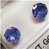 Image 2 : 10K Yellow Gold Tanzanite(1.7ct) Earrings (~weight 0.6g), Suggested Retail Value $520