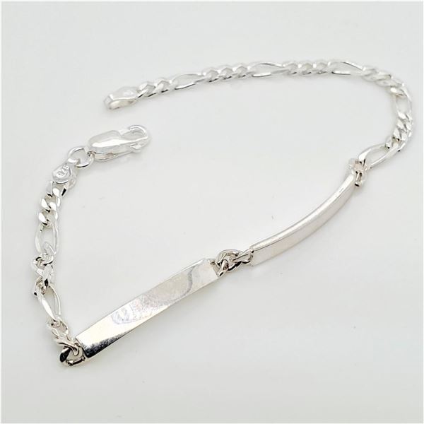 Silver 925 Marked, Lobster Claw Clasp, Figaro Link Bracelet (~weight 6.1g), Suggested Retail Value $