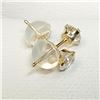 Image 3 : 14K Yellow Gold Cubic Zirconia Studs Earrings (~weight 0.4g), Made in Canada, Suggested Retail Value