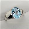 Image 2 : Silver Blue Topaz(2.4ct) 925 Marking Ring (~weight 5.6g), Suggested Retail Value $200