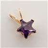 Image 3 : 10K Yellow Gold Cubic Zirconia Purple Cz Pendant (~weight 0.4g), Made in Canada, Suggested Retail Va