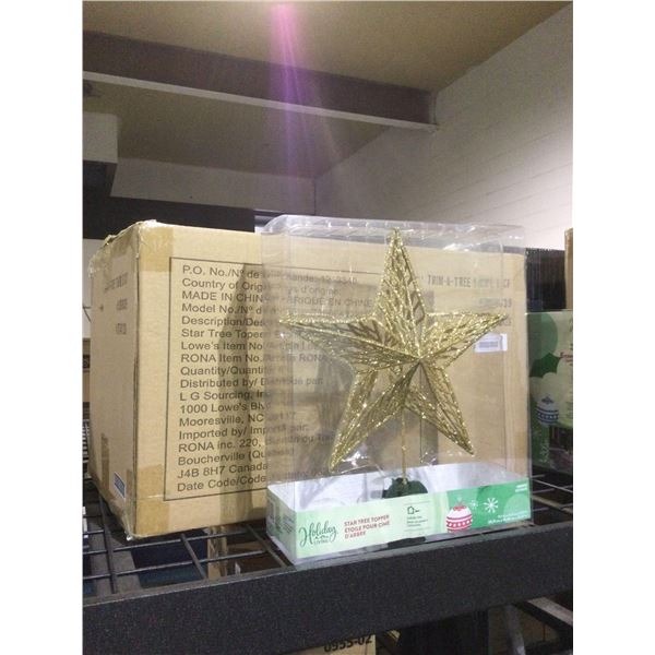 Case of 6 Holiday Living Star Tree Toppers