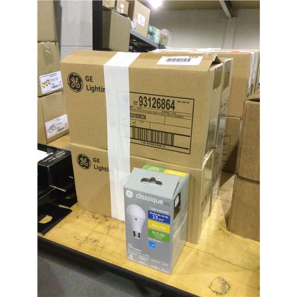 Case of 3 GE LED A19 2700k Bulbs Lot of 4