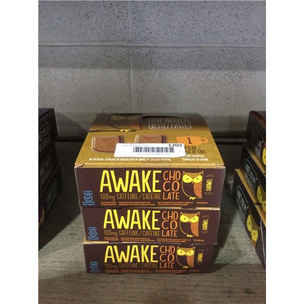 Stay Awake Caffeinated Chocolate Lot of 3