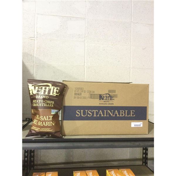 Case of Kettle Brand Sea Salt Potato Chips (12 x 220g)
