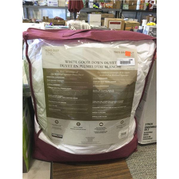 Kirkland King Size White Goose Down Duvet