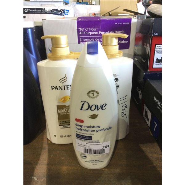Pantene Pro-V Conditioner and Dove Body Wash Lot of 3
