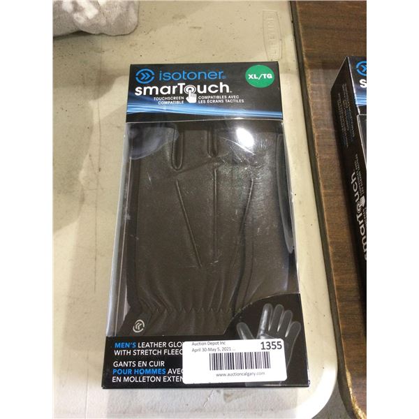 Isotoner Mens Smartouch Leather Gloves XL