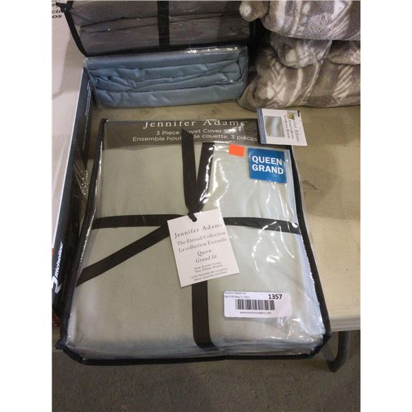 Jennifer Adams Queen Size 3-Piece Duvet Cover Set