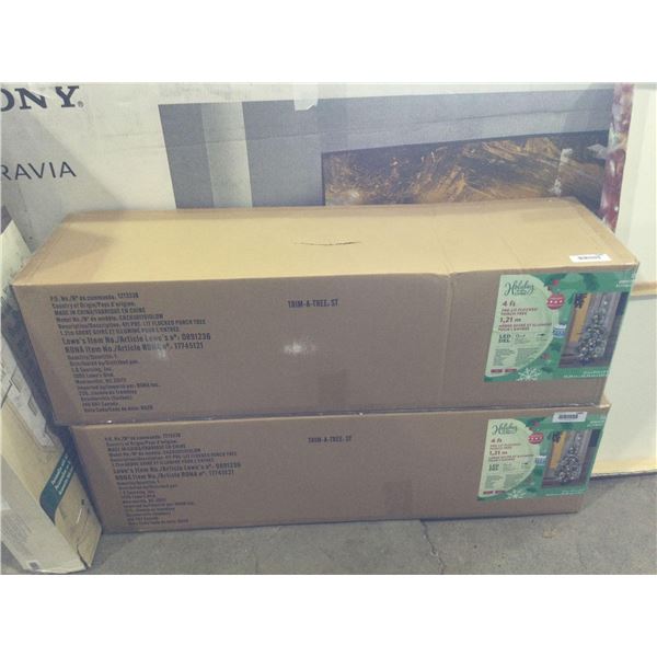 Holiday Living 4ft Pre-Lit Flocked Porch Tree