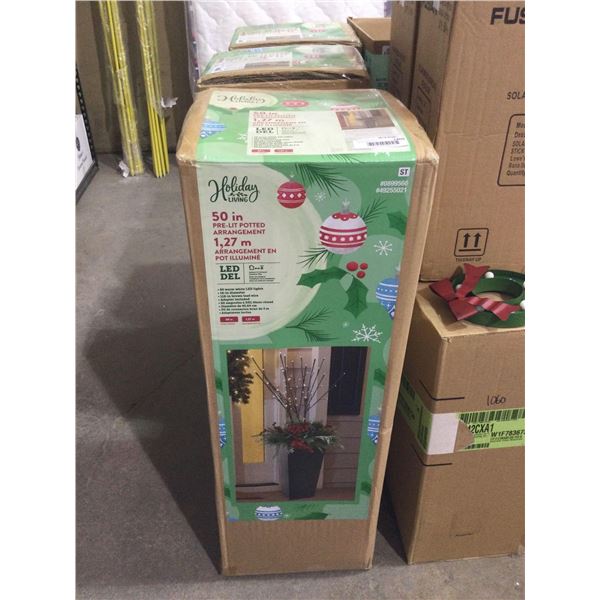 Holiday Living 50in Pre-Lit Potted Arrangement