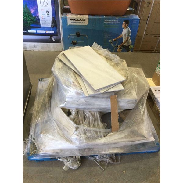 Pallet of Assorted Floor Tiles (As is, damaged pieces)