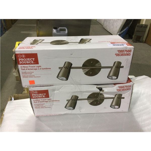 Project Source 2-Head Track Light (15in x 5.91in x 5.83in) Lot of 2