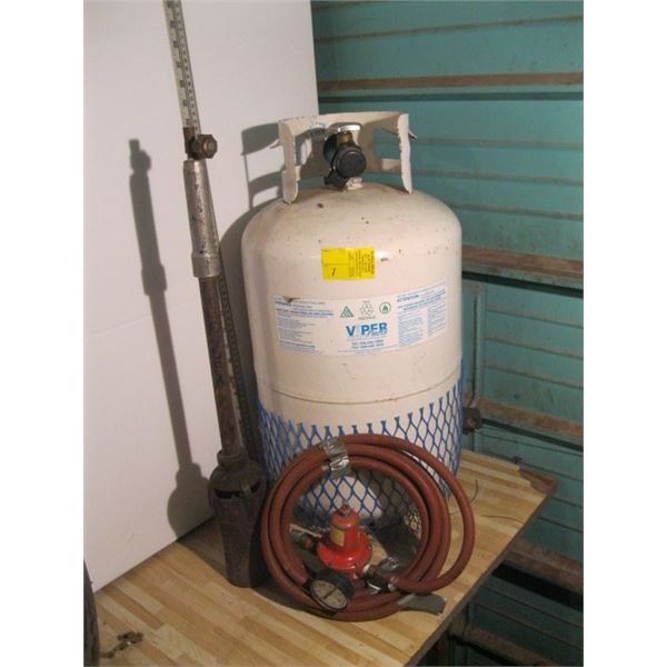 PROPANE TANK, TIGER TORCH & HOSE