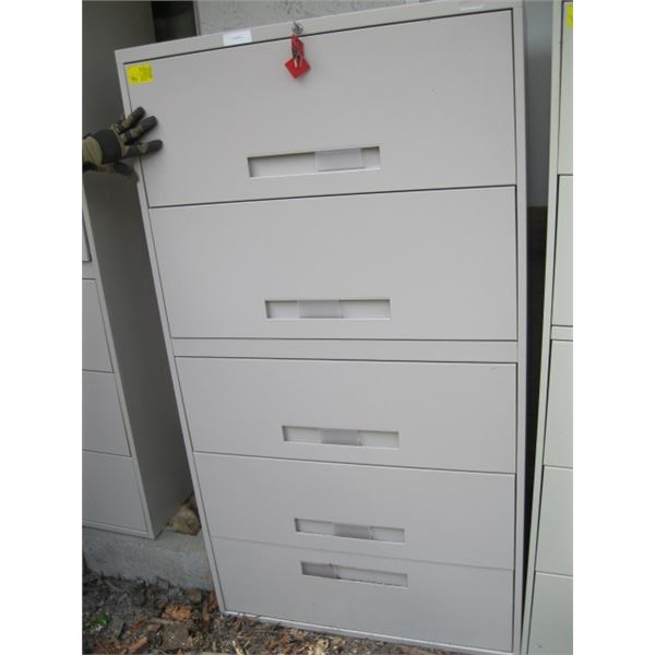 5 DRAWER LATERAL FILING CABINET