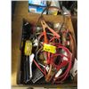 Image 1 : BOX OF MISC. JUMPER CABLES, CALCULATORS, ETC.