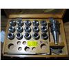 Image 1 : SET OF MILLING BIT HOLDERS IN WOOD CASE, GOES FROM 1/4" TO 1 1/4"