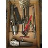 Image 2 : BOX WITH MISC. LATHE TOOL CUTTERS, DRILL CHUCK, ETC.