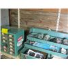 Image 2 : BOX OF MISC. ELECTRICAL COMPONENTS & A LIGHT BULB MULTI DRAWER STORAGE COMPARTMENT