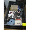 Image 1 : BOX OF ASST. PULLEYS, CHAINSAW CHAINS, ETC.