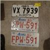 Image 1 : 1963 ALBERTA LICENCE PLATE & PAIR OF NEWER ALBERTA PLATES