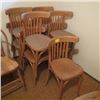 Image 1 : 9 WOODEN CHAIRS