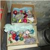 Image 2 : 2 BOXES OF MISC. COLLECTABLE BOTTLES, CHRISTMAS ORNAMENTS, ETC.