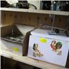 Image 1 : BOX OF 12 NEW JARS, A CHICKEN BREAD BOX & AN EGG SCALE
