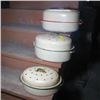 Image 1 : 3 ENAMEL ROASTING POTS