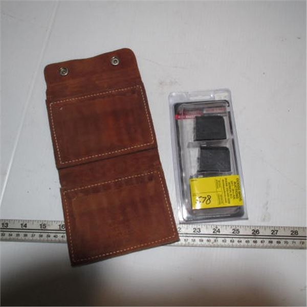 RUGER 22 3 PACK MAGAZINES & A LEATHER SHELL CASE