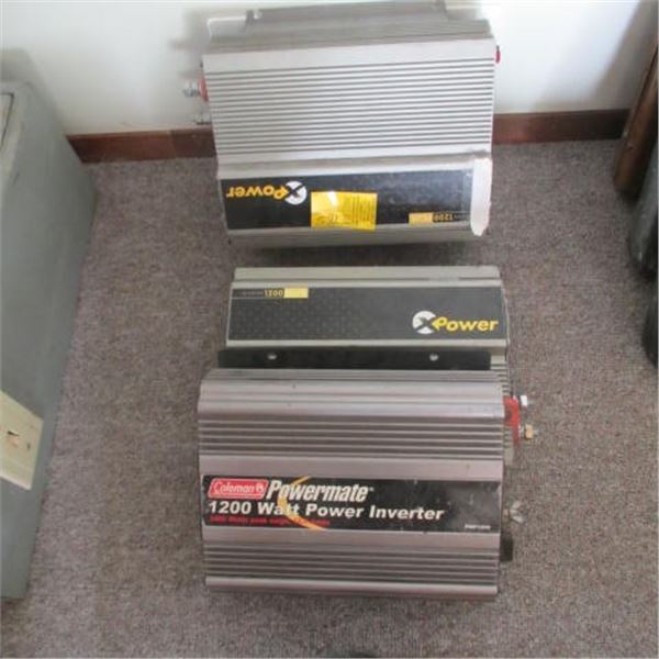 3 POWER INVERTERS, ALL 1200 WATT