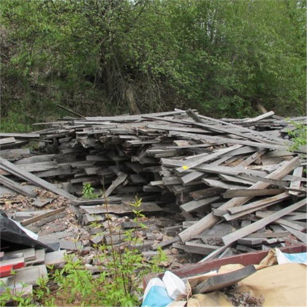 LARGE LOT OF SLAB LUMBER, 3 PLUS PILES