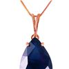 Genuine 4.65 ctw Sapphire Necklace 14KT Rose Gold - REF-44P7H