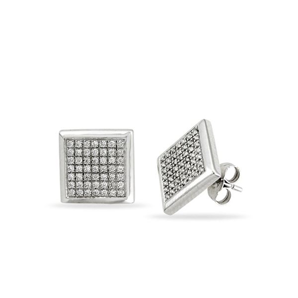 Natural 0.33 CTW Diamond Earrings 14K White Gold - REF-56H7W