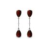 Genuine 6.01 ctw Garnet & Diamond Earrings 14KT White Gold - REF-42F4Z