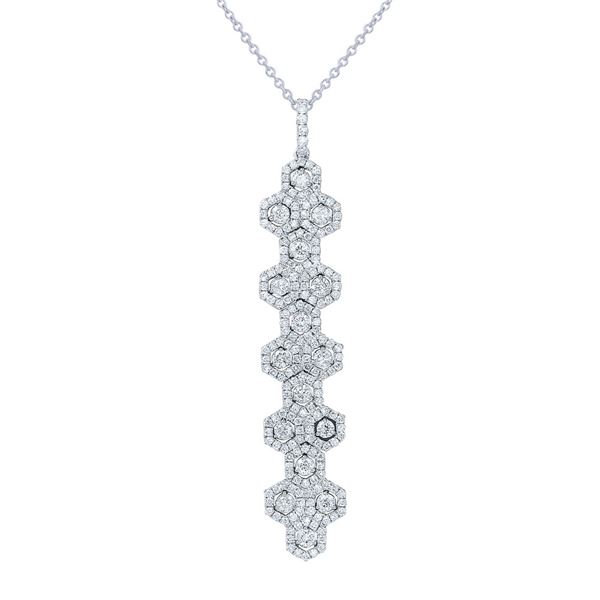 Natural 1.94 CTW Diamond Necklace 14K White Gold - REF-232M2F